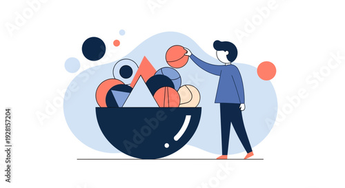 Woman Preparing Fresh Fruit in Bowl.