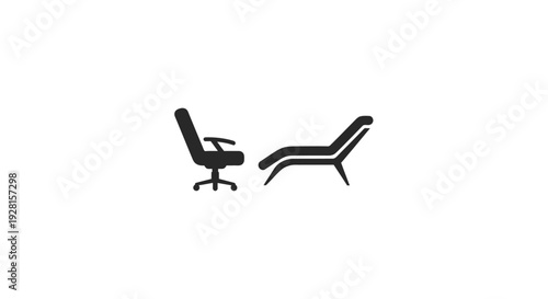Modern Minimalist Chair and Lounge Silhouettes.
