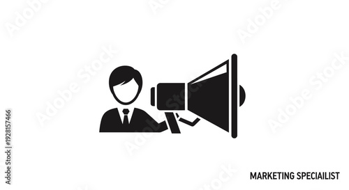 Marketing Specialist Holding A Megaphone.