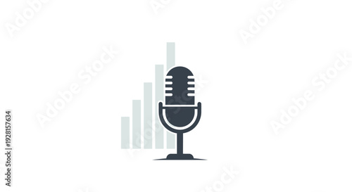 Microphone Icon Simple Design Element.