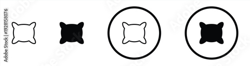 Pillow icon logo design. Pillow sign and symbol. Comfortable fluffy pillow