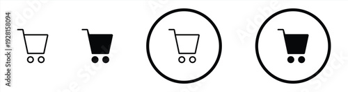 Shopping icon logo design. Shopping cart sign and symbol. Trolley icon