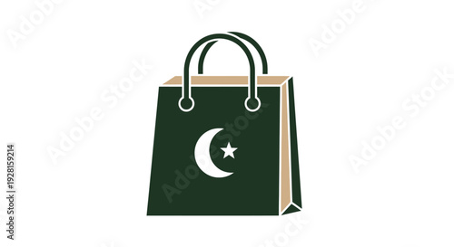 Pakistan Flag Shopping Paper Bag.