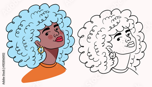 ILUSTRACIÓN DE CHICA NEGRA 