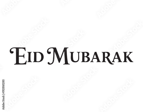 Clean and simple Eid Mubarak calligraphic text for branding