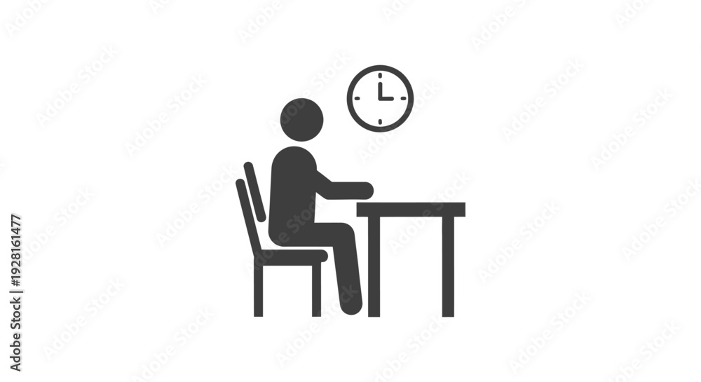 Fototapeta premium Person sitting at a desk working.