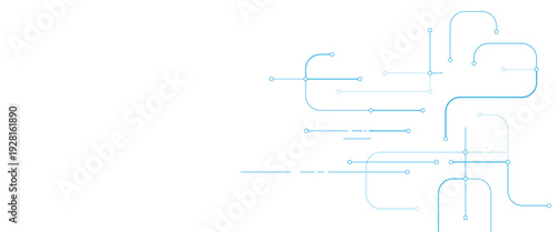 Vector geometric network illustration innovation connect circles. flat future engineering elements