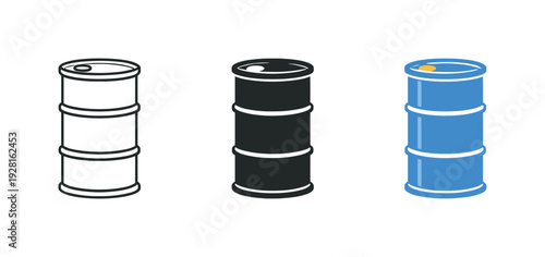 Allocation metaphor conveyed by a single industrial barrel with reinforced rims and central body bands standing upright and