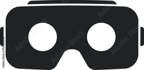 Vector virtual reality VR headset icon isolated on White Background