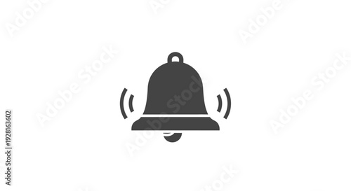 Ringing Bell Icon Simple Design Element.