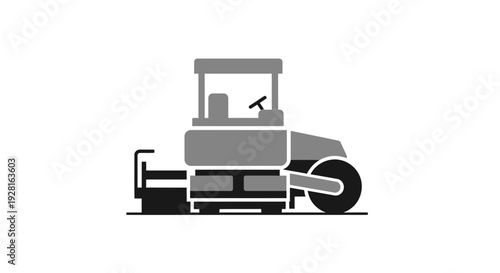 Road Roller Construction Machine Vehicle.