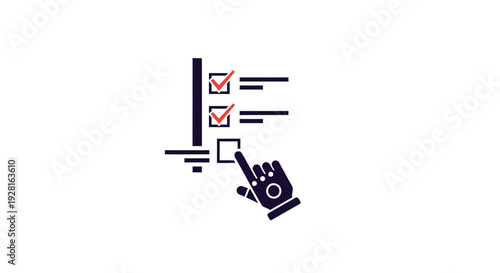 Robot Hand Selecting Checkboxes on List.