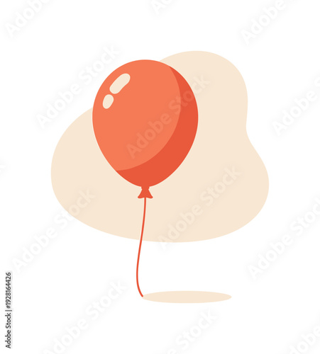 Compact single balloon silhouette shown in macro close-up perspective emphasizing smooth curves, positioned in the left third of