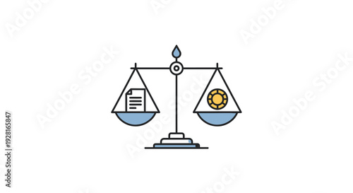Scales of justice with money.