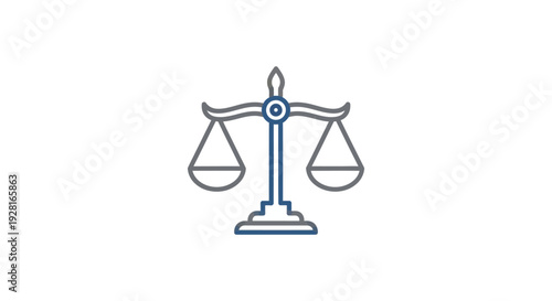 Scales of justice balance icon symbol.