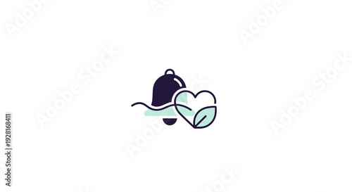 Stylized Tea Infuser with Heart Shaped Leaves.