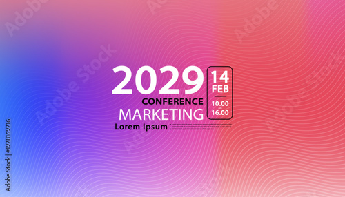 Corporate presentation background for annual meeting opening slides. Modern blue gradient with wavy lines for business webinars and conference agendas.