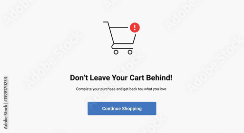 Shopping cart with one item.
