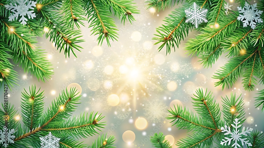 custom made wallpaper toronto digitalHoliday Background With Pine Branches And Snowflakes