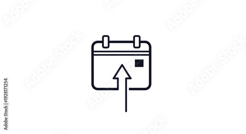 Simple Line Drawing of Car Battery Icon.