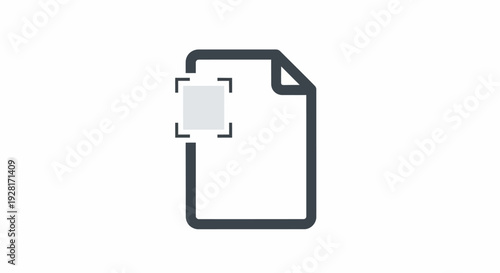 Simple Document Icon with Editable Area.