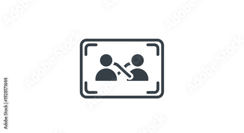 Simple Icon of Two People Communicating.