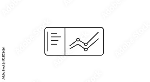 Simple Line Graph Icon Illustration Design.