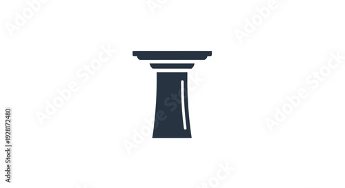 Simple Modern Black Table Pedestal.