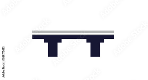 Simple Minimalist Table with Three Legs.