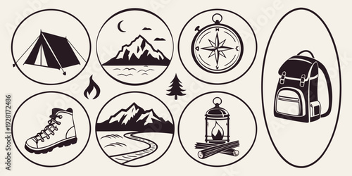 A collection of diverse icons representing various activities and objects Vector