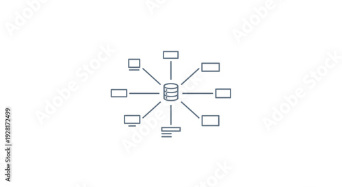 Simple Network Diagram with Central Server.