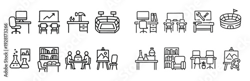 Hand-Drawn Places Grid