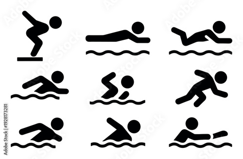 Swimming Styles Icons