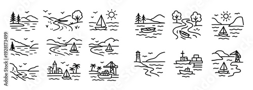 Boat Trip Icons