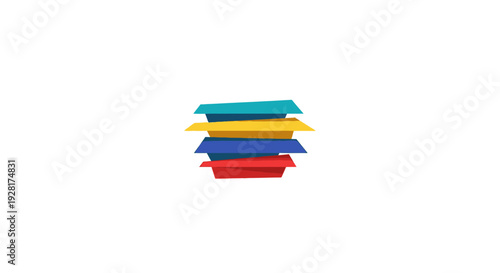 Stack of colorful plastic containers.