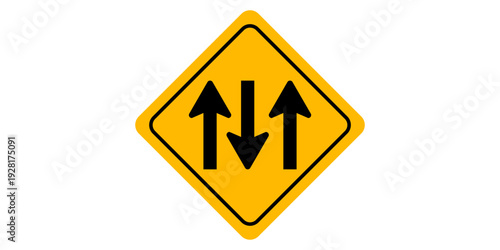 Vector Two Way Traffic Road Sign