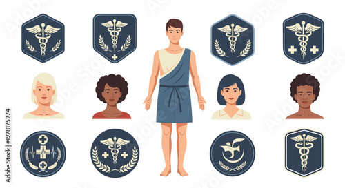 This modern illustration conveys trust and well-being, ideal for health-related websites, articles, or marketing materials focused on medical services