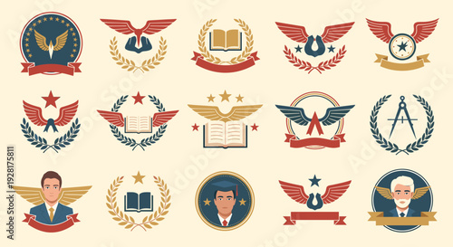 A vibrant illustration representing achievement and leadership. Ideal for concepts like corporate success, award ceremonies, or business recognition.