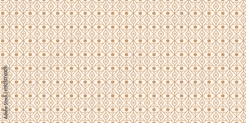 Golden luxury seamless pattern background with geometric ethnic ornament for textile, wallpaper, and wrapping paper.