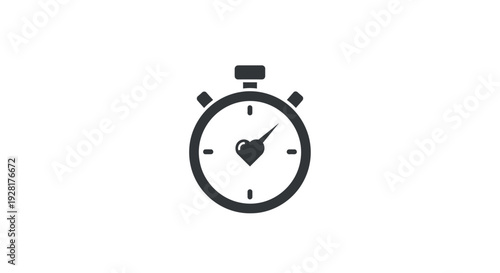 Stopwatch timer clock icon symbol.