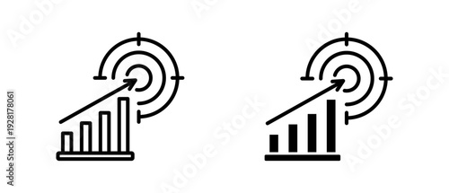 Goal Setting  icon set with style outline and solid. vector simple elements for design and presentation.