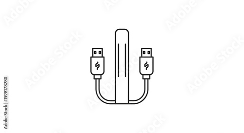 USB cable with dual lightning connectors.