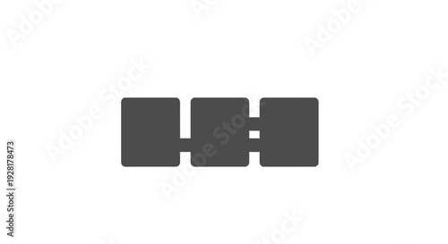 Three connected dark grey puzzle pieces.