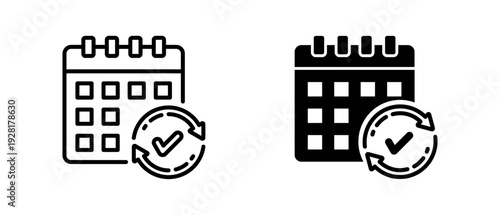 Habits Tracker  icon set with style outline and solid. vector simple elements for design and presentation.