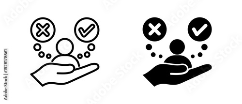 Decision Making  icon set with style outline and solid. vector simple elements for design and presentation.