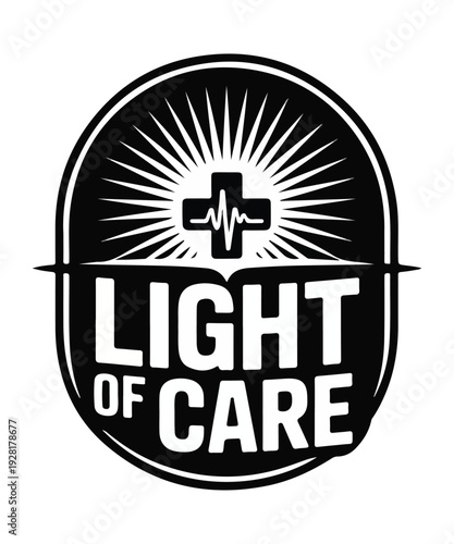 Light of Care Healthcare Nurse Medical Typography Badge Design