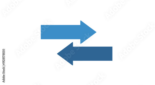 Two blue arrows pointing different directions.