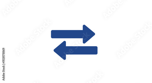 Two Blue Arrows Pointing in Opposite Directions.