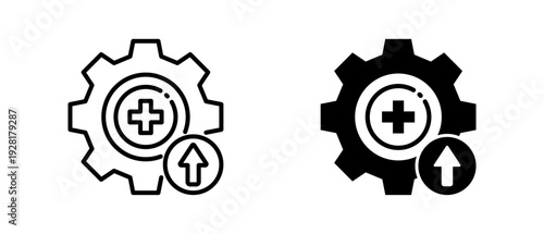 Health Optimization  icon set with style outline and solid. vector simple elements for design and presentation.