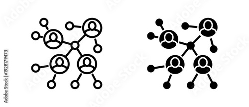 Networking  icon set with style outline and solid. vector simple elements for design and presentation.
